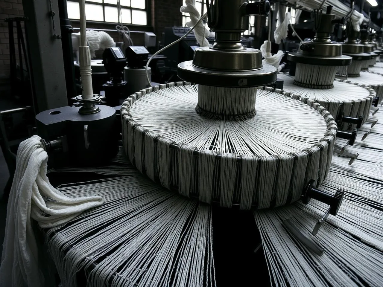 Knitting machines in our Peru factory
