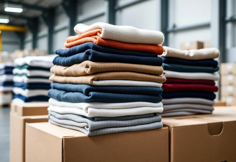 Garments ready for export packaging
